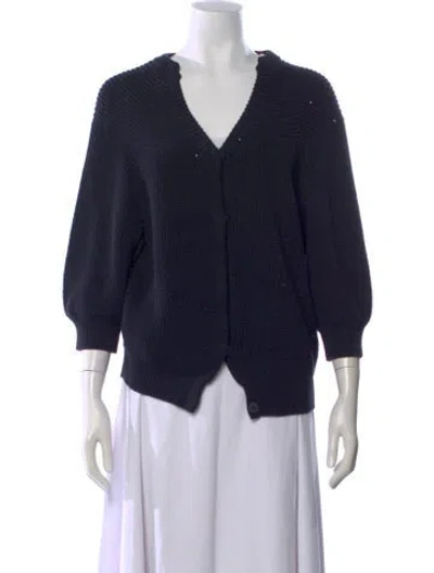 Pre-owned Peserico V-neck Sweater In Blue