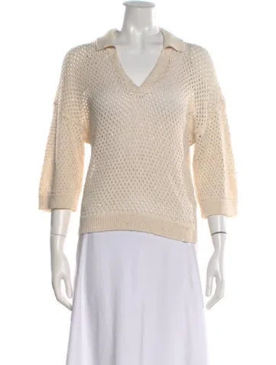 Pre-owned Peserico V-neck Sweater In Blue