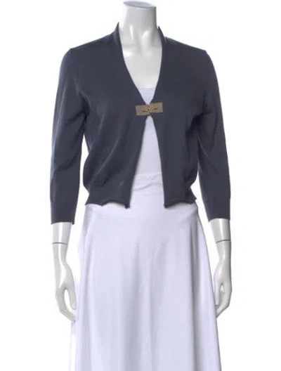 Pre-owned Peserico V-neck Sweater In Blue