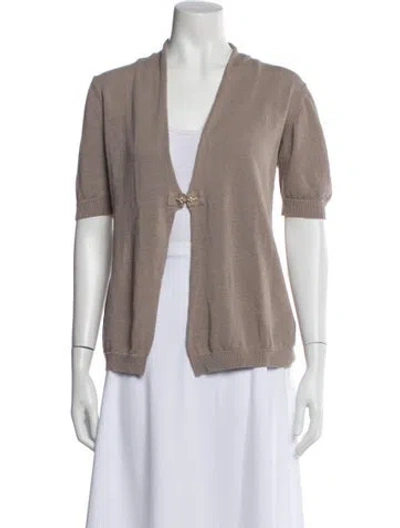 Pre-owned Peserico V-neck Sweater In Gray