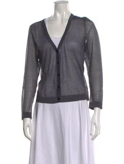 Pre-owned Peserico V-neck Sweater In Grey