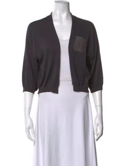 Pre-owned Peserico V-neck Sweater In Grey