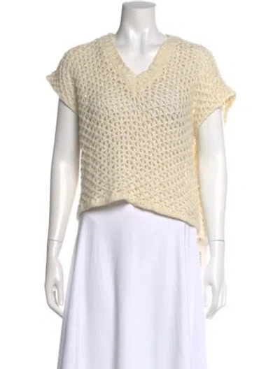 Pre-owned Peserico V-neck Sweater In Neutral