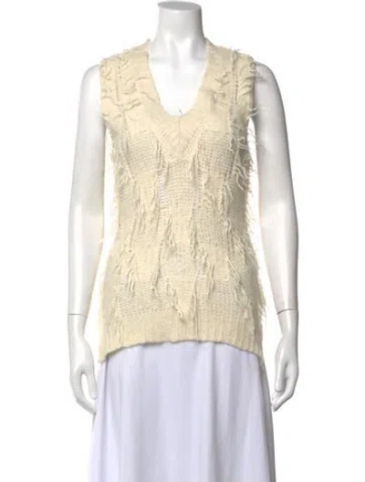 Pre-owned Peserico V-neck Sweater In Neutral