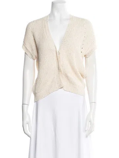 Pre-owned Peserico V-neck Sweater In Neutrals