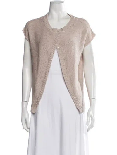 Pre-owned Peserico V-neck Sweater In Neutrals
