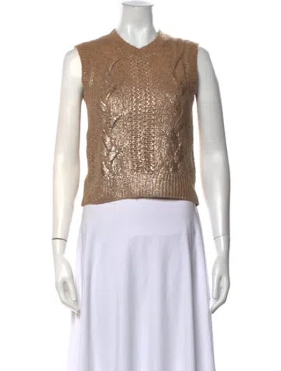 Pre-owned Peserico V-neck Sweater In Neutrals