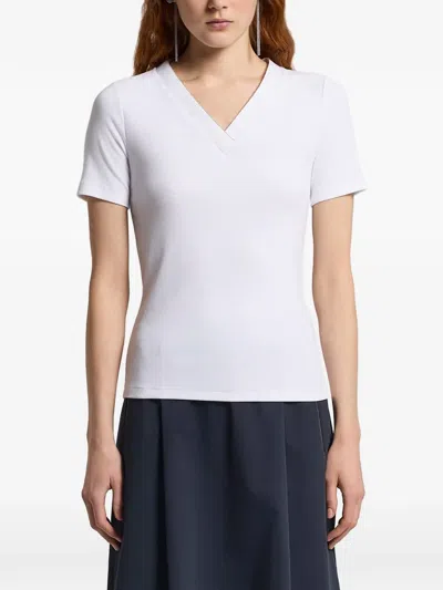 Peserico V-neck T-shirt In White