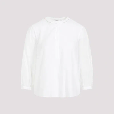 Peserico Voile Cotton Shirt In Blanc Casse