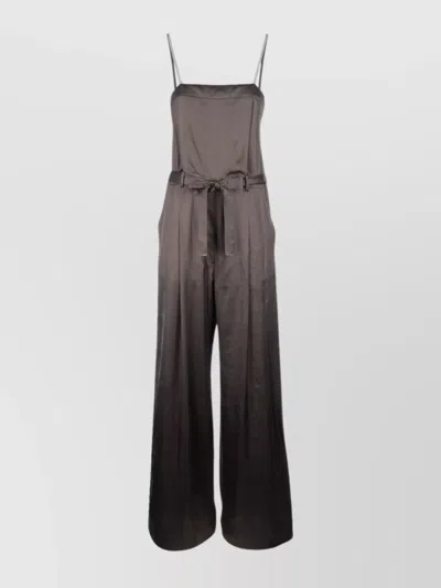 Peserico Waist Belted Wide Leg Dress With Pockets