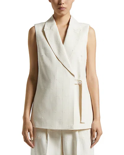Peserico Waistcoat In Cloud White