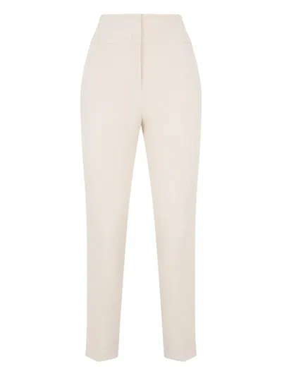 Peserico Welt-pocket Straight-leg Trousers In White