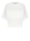 Peserico White Cotton And Silk T-shirt In White
