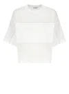 Peserico White Cotton And Silk T-shirt