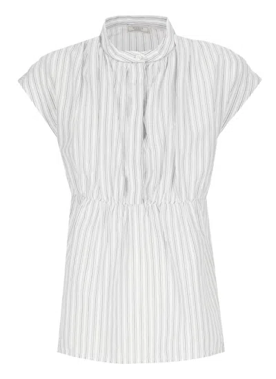 Peserico White Cotton Blouse