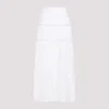 PESERICO WHITE COTTON MONILE VOILE SKIRT