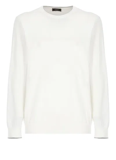 Peserico White Cotton Sweater
