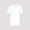 Peserico Bead-trim Stretch-cotton T-shirt In White