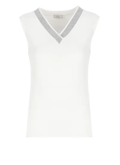 Peserico White Cotton Top