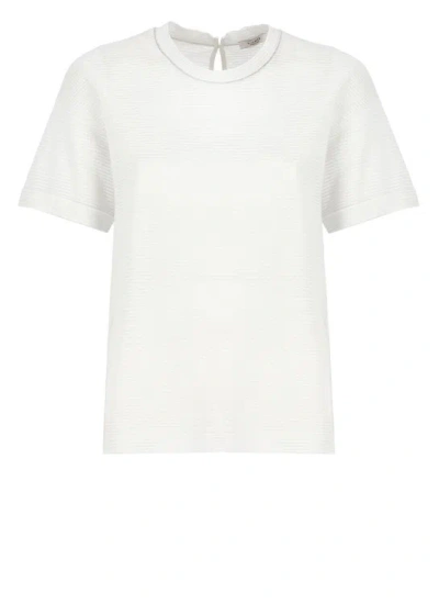 Peserico White Cotton Tshirt