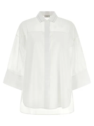 Peserico Organza-insert Shirt In White