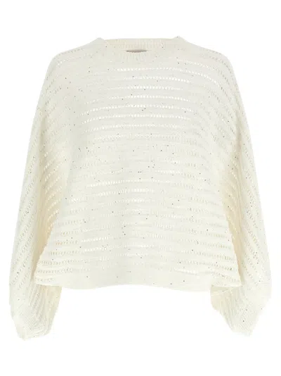 Peserico White Cotton Women's Cardigan