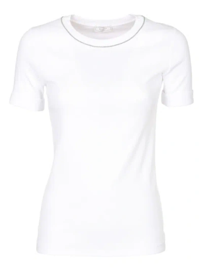 Peserico White Crew Neck T-shirt
