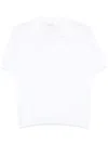 Peserico Polo In Tricot In Filato Di Puro Cotone Crepe Bianco In White