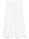 Peserico Cotton Midi Skirt In White