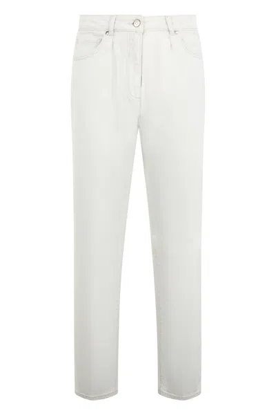 Peserico White Jeans With A Casual And Versatile Design.
