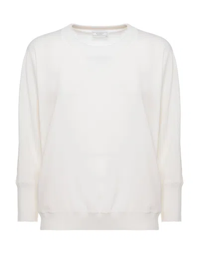 Peserico White Light Point Wool Sweater