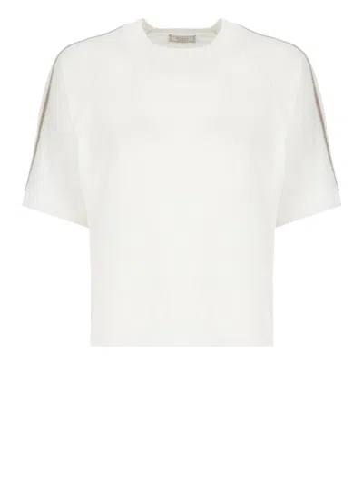 Peserico White Linen And Cotton Sweater