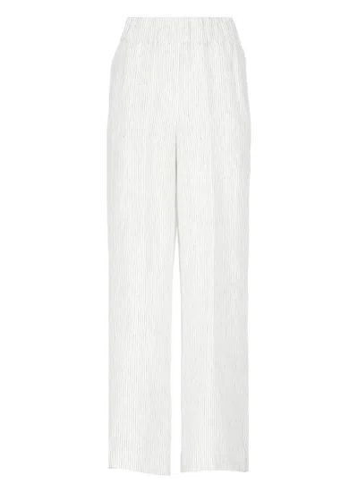 Peserico White Linen Pants