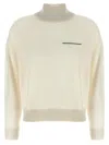Peserico Lurex Details Turtleneck Sweater Sweaters And Cardigans White