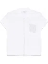 Peserico Short-sleeve Zip-up Knitwear Top In White