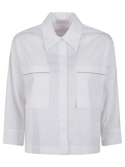 Peserico White Shirt With Chest Pockets