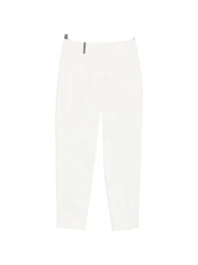 Peserico Straight-leg Casual Pants In White