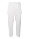 Peserico Stretch Cut Leg Pants In White
