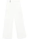 Peserico Wide-leg White Trousers With Hidden Closure In White