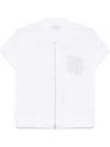 Peserico Short-sleeve Zip-up Knitwear Top In White