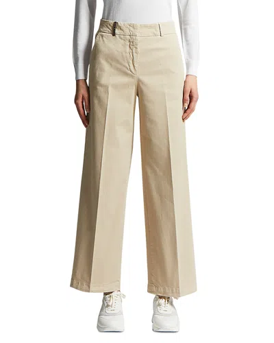 Peserico Wide Fit Pants In Amber Beige
