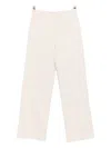 Peserico Wide-leg Beige Trousers With High Waist In Neutral