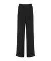 Peserico Palazzo Trousers With Wide Leg And Pleats In Black