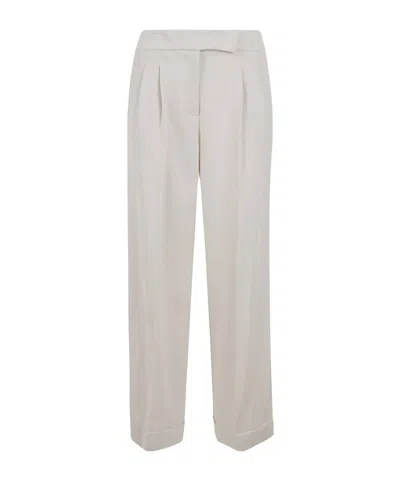 Peserico Wide-leg Casual Pants In Neutral