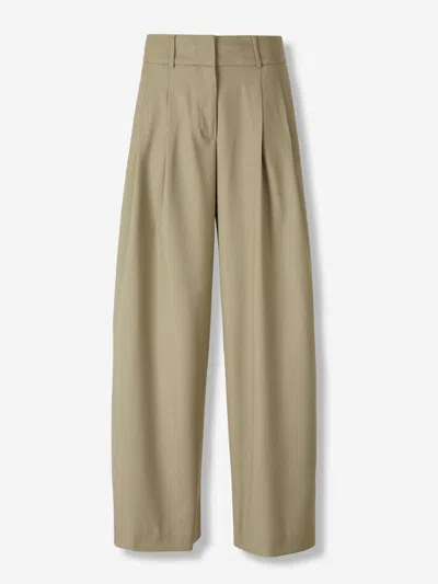 Peserico Wide-leg Dress Trousers In Green
