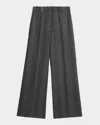 Peserico Wide-leg Herringbone Pants In Multi