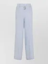 Peserico Pinstriped Linen Straight Trousers