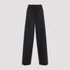Peserico High-waisted Wide-leg Trousers With Self-tie Belt In Black