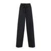 Peserico High-waisted Wide-leg Trousers With Self-tie Belt In Black