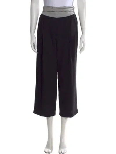Pre-owned Peserico Wide Leg Pants In Black